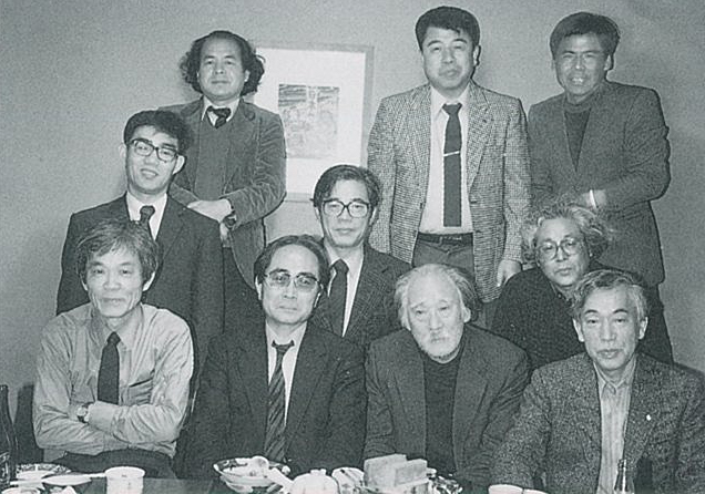 光岡明氏と独立展のメンバーと1984年